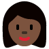 👩🏿 woman: dark skin tone display on Twitter